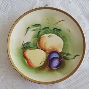 Beautiful Vintage Norleans Japan Fruit Plate Wall Decor Plaque Ready to Hang